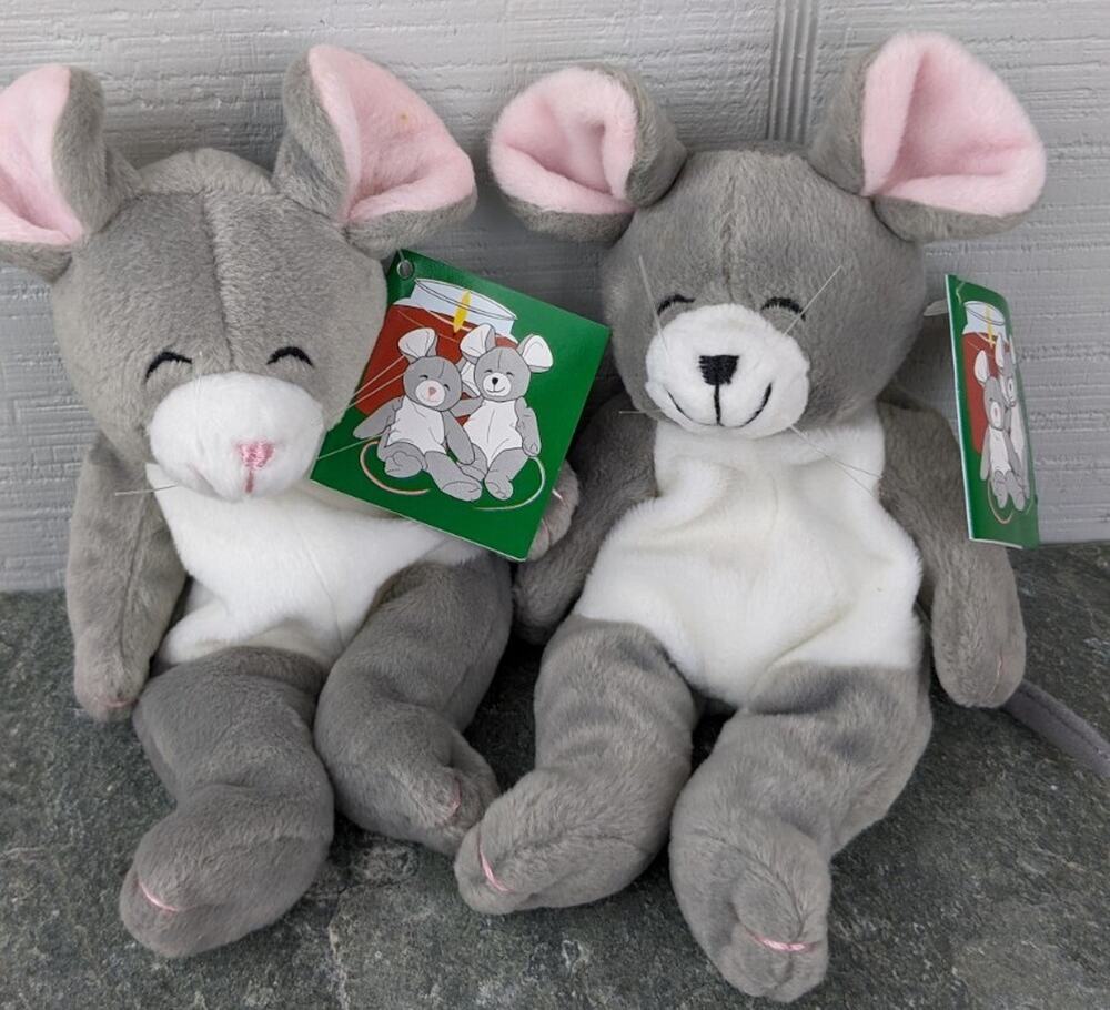 VTG Mary Meyer 1998 Plush GBI Marketing Sniffy and Snuffy "Loves Yankee Candles"